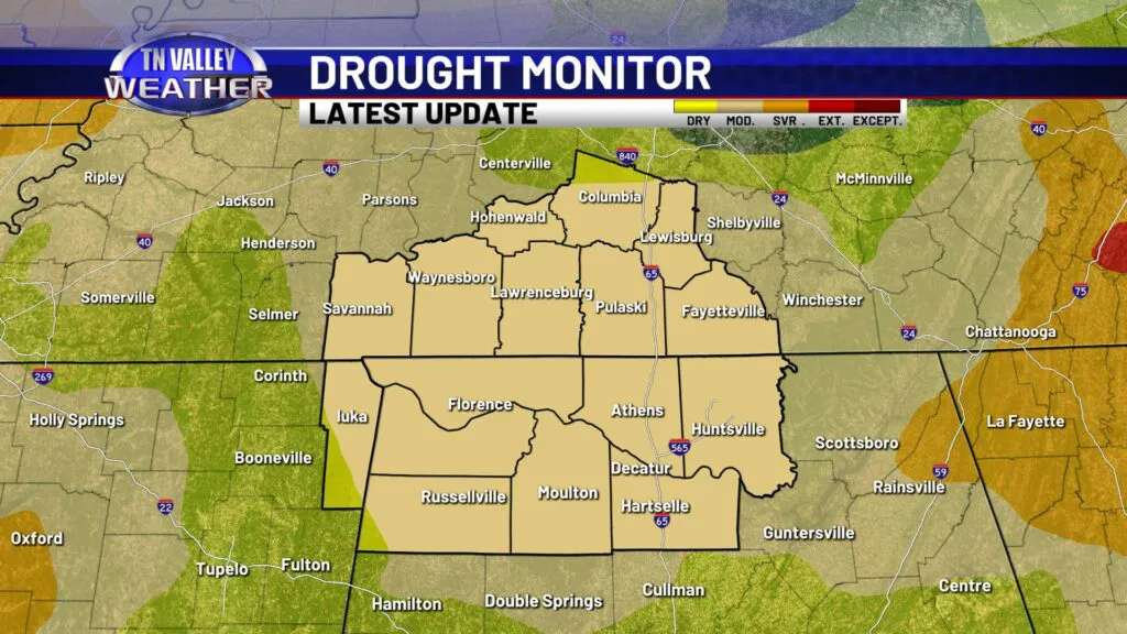 Drought Monitor DMA - Tennessee Valley Weather