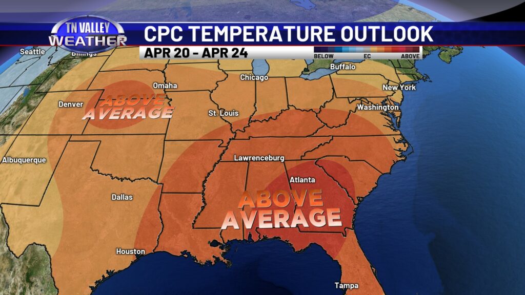 CPC 6-10 Day Temperature Outlook - Tennessee Valley Weather
