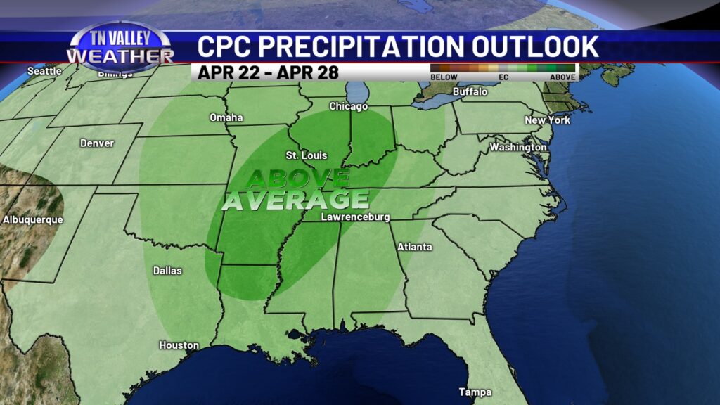 CPC 8-14 Day Precipitation Outlook - Tennessee Valley Weather