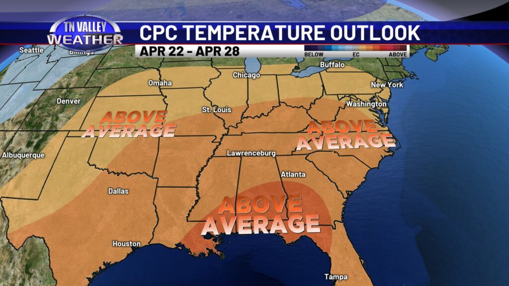 CPC 8-14 Day Temperature Outlook - Tennessee Valley Weather