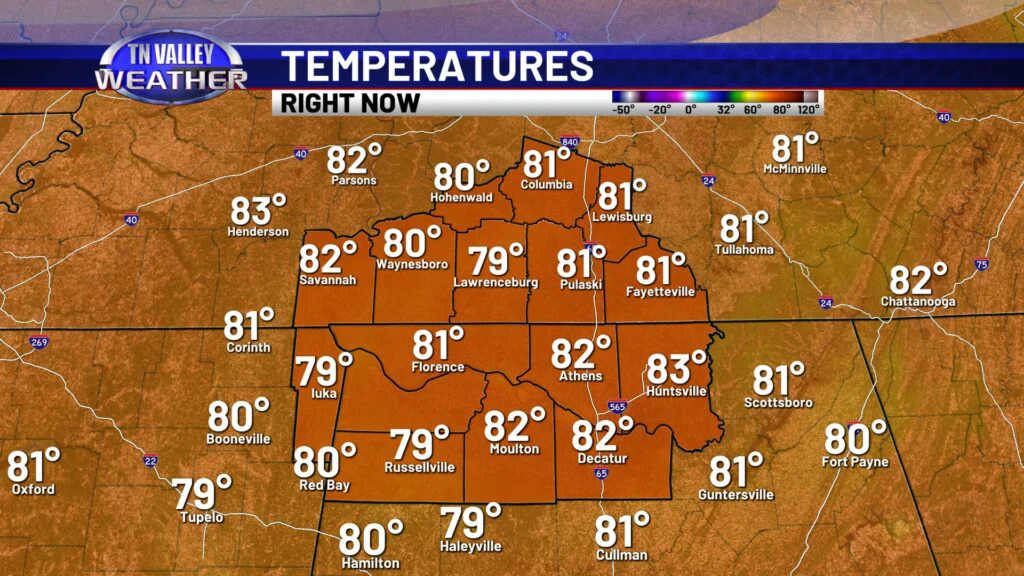 Current Temps DMA - Tennessee Valley Weather
