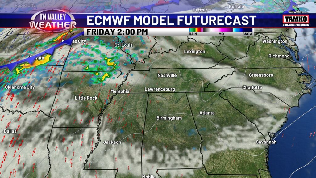 Regional Futurecast Friday - Tennessee Valley Weather