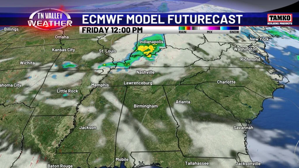 Regional Futurecast Friday - Tennessee Valley Weather