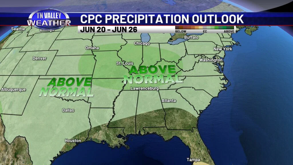CPC 8-14 Day Precipitation Outlook - Tennessee Valley Weather